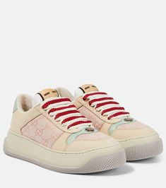 Gucci Low-top Sneakers With Textured Sole, Designer Gucci Sneakers With Textured Sole, Gucci Sneakers With Textured Sole And Round Toe, Gucci Designer Sneakers With Rubber Sole, Gucci High-top Sneakers With Contrast Sole And Round Toe, Gucci High-top Sneakers With Contrast Sole, Designer Gucci Sneakers With Rubber Sole, Gucci Sneakers With White Sole And Round Toe, Luxury Canvas Sneakers With Rubber Sole