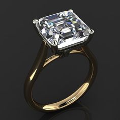 sabra ring – asscher cut ZAYA moissanite engagement ring, asscher engagement ring