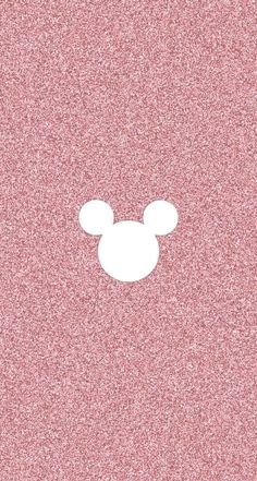 mickey mouse silhouette on pink glitter background