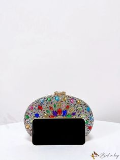 BirdinBag - Chic Diamond-Adorned Evening Bag, Perfect for Parties and Proms Multicolor Clutch Bag For Formal Occasions, Elegant Multicolor Shoulder Bag With Phone Pocket, Formal Multicolor Clutch Bag, Multicolor Evening Bag With Mobile Phone Pocket, Multicolor Handheld Bag For Formal Occasions, Evening Multicolor Mobile Phone Bag, Elegant Multicolor Pouch For Daily Use, Formal Multicolor Bag With Removable Pouch, Multicolor Clutch Shoulder Bag For Event