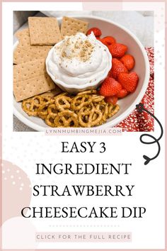 3 Ingredient Strawberry Cheesecake Dip | Lynn Mumbing Mejia Reddi Whip Desserts, Dessert Dips Recipes, Fruit Dip Strawberry, Cool Whip Dessert Recipes, Cheesecake Cool Whip, Fruit Dip With Cool Whip, Cool Whip Dip, Dessert Dips For Parties, Dip With Cool Whip