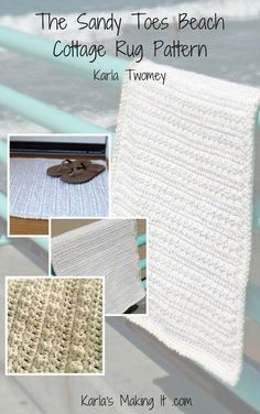 the sandy toes beach cottage rug pattern