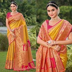 Mustard colored saree is made from kanjivaram silkfabric which is highlighted with beautiful weaving and tassels border as shown. comes along unstitched kanjivaram silk blouse piece which you can customise as per your design/style. Occasion - You can wear this saree for festivals, functions and ideal for any fashionista. Note:- the actual product may differ slightly in color and design from the one illustrated in the images when compared with computer or mobile screen. Measurements: Saree : KanjiVaram : 5.5 Mtrs Blouse : KanjiVaram Silk : 0.8 Mtr Material: KanjiVaram Silk Stitch Type: Unstitched Country of Origin: India Care Guide: Dry Clean Navratri Banarasi Silk Blouse With Latkans, Banarasi Silk Blouse Piece With Latkans For Eid, Banarasi Silk Dupatta With Latkans For Traditional Ceremonies, Banarasi Silk Blouse Piece With Latkans, Banarasi Silk Bollywood Blouse Piece With Latkans, Traditional Banarasi Silk Blouse With Latkans, Banarasi Silk Blouse Piece With Latkans For Festivals, Festival Banarasi Silk Saree With Latkans, Bollywood Banarasi Silk Blouse Piece With Latkans