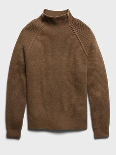 Italian Wool-Blend Mock-Neck Sweater | Banana Republic Mock Neck Sweater, Neck Sweater, Mock Neck, Banana Republic, Ribbed Knit, Wool Blend, Men Sweater, Sleeve Length, Texture