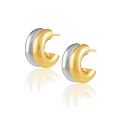 Kylie Two Two Hoops – Sahira Jewelry Design Athleisure Accessories, Shoe Gifts, Hypoallergenic Earrings, Gold Filled Jewelry, Original Gift, Cz Stone, Semi Precious Gemstones, Rhodium Plated, Beautiful Jewelry