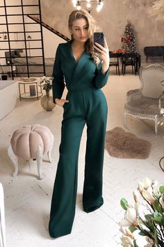 Fabric: Crepe Cotton 65%, Polyester 35% Notched lapels Long sleeves Wide-leg Pants length (inseam): 95cm/ 37.5in Luxury Casual Fall Pantsuit, Luxury Fall Belted Pantsuit, Luxury Spring Office Jumpsuits And Rompers, Luxury Holiday Jumpsuits And Rompers, Formal Jumpsuit Boohoo, Formal Attire Women Dress Boohoo, Cheap Chic Long Sleeve Jumpsuits And Rompers, Tuxedo Jumpsuit Women Wedding, Wedding Guest Dress Winter Jumpsuits