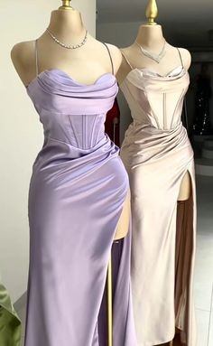 Lilac Long Prom Dresses Party Evening Gowns Formal Ideas, Classy Prom, Formal Wedding Guest Dress, Formal Prom Dresses Long, Prom Dresses Simple, Dream Prom, Classy Prom Dresses, Stunning Prom Dresses, Satin Dress Long