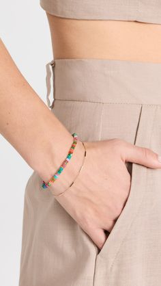 JIA JIA Rainbow Smooth Large Opal Bracelet | Shopbop Elegant Multicolor Bracelets With Tiny Beads, Elegant Single Strand Multicolor Beaded Bracelets, Elegant Multicolor Single Strand Bracelet, Multicolor Beaded Opal Jewelry, Zoe Chicco, Rainbow Opal, Opal Beads, Opal Bracelet, Bar Bracelets