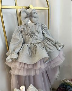 Gray Baby Girl Dress for Special Occasion, Baby Girl Dress 1st Birthday, Toddler Pageant Dress, Flower Girl Dresses, Baby Wedding Dress This baby puffy dress is specially designed and handmade for your baby girl. Your girl will be like a princess with these dresses that she can wear on special occasions such as birthdays, weddings and christmas. This dress, which will create your girl's style with a clasp, is ideal for special occasions. Check out our baby girl dresses selection for unique handmade dresses from AymiraDesign. ✿ Product Features; ✰ Baby Dress Materials: Tulle ✰ Baby Dress Color: Gray ✰ Set Content: Dress, Clasp ✰ Size Options: * 0-3 months, 3-6 months, 6-9 months, 9-12 months, 12-18 months, 18-24 months, 2T, 3T, 4T, 5, 6 US kids' numeric More from Baby Girl Dress Collection: Long Sleeve Princess Dress With Ruffles For Wedding, Long Sleeve Wedding Princess Dress With Ruffles, Long Sleeve Ruffled Tutu Dress For Baptism, Elegant Long Sleeve Princess Dress For Birthday, Long Sleeve Princess Dress For First Birthday, Princess Style Long Sleeve Dress For First Birthday, Long Sleeve Tutu Dress With Ruffles For Wedding, Long Sleeve Tulle Princess Dress For Birthday, First Birthday Princess Dress With Long Sleeves