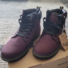 Maelly Cherry Red. Really Nice Pair Of Shoes, Barely Used So Like New. Sz 6 Casual Boots With Red Sole In Synthetic Material, Casual Boots With Red Sole, Casual Burgundy High-top Boots, Casual Ankle-high Burgundy Boots, Casual Burgundy Ankle-high Boots, Chelsea Boots Doc Martens, Dr Martens Chelsea Boots, Dr Martens Platform, Chelsea Boots Mens