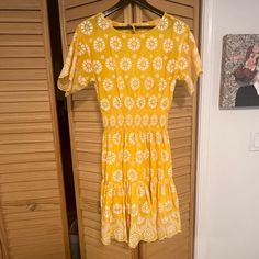 Exquisite Details Gorgeous In Every Way All Cotton With Lining. Tory Burch Dress, Tory Burch, Colorful Dresses, Yellow, Womens Dresses, Women Shopping, Color