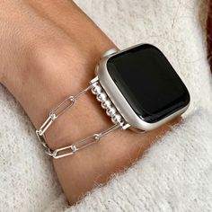 Solid 925 Sterling Silver Apple Watch Band is for you. It is made with high-quality sterling silver. Its adjustable design ensures a perfect fit while adding a touch of style to any Apple Watch. The Apple Watch bracelet is waterproof and easy to wear, combining style with practicality for everyday use. Whether gifting it to a loved one or treating yourself, this watch band provides comfort and style in one classic design. Features: ➢ Safe and gentle for sensitive skin. ➢ Easily tailored to fit y Silver Bracelet Strap Apple Watch Band For Everyday, Silver Bracelet Strap Watch Band For Everyday, Trendy Silver Watch Bands For Everyday, Adjustable Silver Watch Accessories For Everyday, Adjustable Silver Bracelet Watch Bands, Handmade Adjustable Silver Apple Watch Band, Adjustable Silver Bracelet Strap Watch Bands, Silver Bracelet Shaped Watch Bands, Silver Apple Watch Band With Bracelet Strap