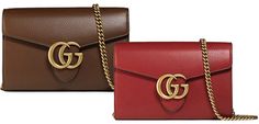 Handbag Essential: The Gucci Marmont WOC Wallet on Chain Gorgeous Handbags, Bags Ideas, Handbag Essentials, Guccio Gucci, Prada Saffiano, Wallet On Chain, Luxury Bag