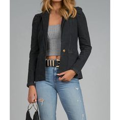 Thanks For Checking Out Our Fabulous Posh Closet!! All Of Our Items Are New With Tags! Never Worn Or Used <3 - Composition: 73% Cotton, 26% Polyester, 1% Spandex - Description: A Blazer So Versatile You Can Wear It To The Office Or Pair It With Jeans For A More Casual Look. Definitely A Store Favorite! Pair It With A Band Tee And Sneakers For A Casual Look Or Over A Blouse And Booties For A Dressier Look.Denim Meets Chic With Our Jackson Blazer. A Springtime Essential, We Designed This All-Cotto Black Blazer For Everyday Fall Wear, Everyday Black Blazer For Fall, Trendy Fitted Everyday Blazer, Everyday Trendy Fitted Blazer, Spring Black Cotton Blazer, Black Everyday Blazer With Long Sleeves, Black Long Sleeve Everyday Blazer, Black Long Sleeve Blazer For Everyday, Black Everyday Spring Blazer