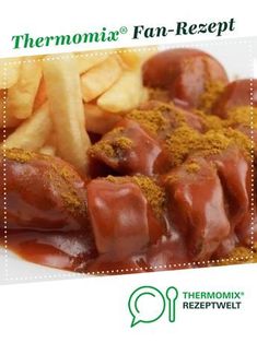 thermomiia pan - receipt with meat and french fries in sauce on it