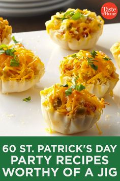 the cover of 60 st patrick's day party recipes worthy of a jig