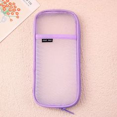 Transparent Pencil Case Waterproof Mesh Large Capacity Pouch Pen Bag Korean Aesthetic Stationery for Girls School Supplies Novelty: Yes Type: pencil case Material: Mesh Use: Schools & Offices Size: Other Type: Pencil Bag Choice: yes Trendy Purple Pencil Case For School, Purple Zipper Pouch Pencil Case For School, Back To School Purple Pencil Case, Purple Portable Pencil Case For Daily Use, Portable Purple Pencil Case For Daily Use, Purple Rectangular Pencil Case For Students, Trendy Portable Cosmetic Bag, Trendy Purple Pencil Case For Daily Use, Transparent Pencil Case