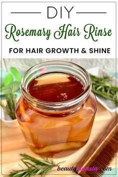 Suffer from thinning hair, premature graying and itchy scalp issues? Try using this herbal DIY rosemary hair rinse for hair growth & more! The herb rosemary smells fresh, pungent and herbaceous. It has long been used as a memory booster, food spice and also hair treatment! Yup, women in the Mediterranean would use rosemary as … Rosemary Hair Rinse, Diy Hair Growth Spray, Rosemary Water For Hair, Rosemary For Hair, Feminine Hair, Rosemary Hair Growth, Rosemary Hair, Hair Growth Tonic, Rosemary Water