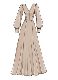 Sukienki Maksi, Maxi Dress Pattern Sewing, Dress Design Drawing, Fashion Sketches Dresses, Vogue Dress, Sketches Dresses, Maxi Dress Pattern