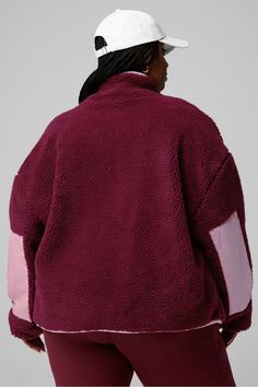 Tahoe Teddy Jacket Fabletics red female Activewear >> Womens >> Jackets & Outerwear >> Jackets plus Everyday Sporty Hooded Sherpa Outerwear, Sporty Sherpa Fleece Jacket With Hood, Long Sleeve Sherpa Fleece Jacket With Pockets, Cheap Pink Fleece-lined Outerwear, Female Activewear, Lightinthebox Woman’s Sherpa Sweatshirt, Cozy Jacket, Teddy Fabric, Soft Teddy