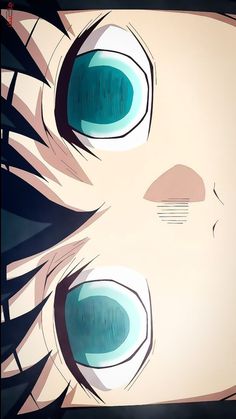 an anime character's eyes are shown in this image