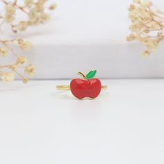 Apple Ring designed by ISEA Fine Jewelry is a cute everyday wear jewelry. A very nice gift for Halloween! ➤ Ring Details * 14k / 18k Yellow Gold or Yellow Sterling Silver * Gold Color Options; 14K / 18k White, Yellow, Rose Gold * Sterling Silver Color Options; Yellow, Rose, White * Band Width: 1.80 mm * Thickness: 1.10 mm ➤ Gem Details * Gemstone : Enamel * Enamel Color: Red, Green * Ready to Ship 3-5 Business Days 💍 ISEA Jewels' pieces are handcrafted by 10-15 years of experienced craftsmen and made to order in a very short time. 🎁 All pieces come in a quality and hygienic suede gift box enclosed in a pouch. 🌎 Our products arrive worldwide within 6 working days. ❓ Questions, comments, or just want to say hi? We are glad to hear from our customers and are always quick to respond. Review Cute Red Ring For Gift, Round Enamel Ring For Valentine's Day Gift, Cute Red Ring As Gift, Valentine's Day Gift Enamel Ring, Yellow Gold Enamel Ring For Valentine's Day Gift, Valentine's Day Gift: Yellow Gold Enamel Ring, Valentine's Day Gift Yellow Gold Enamel Ring, Enamel Rings, Apple Rings