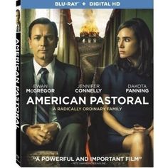 the dvd cover for american pastoral, featuring two people in suits and ties sitting on a chair