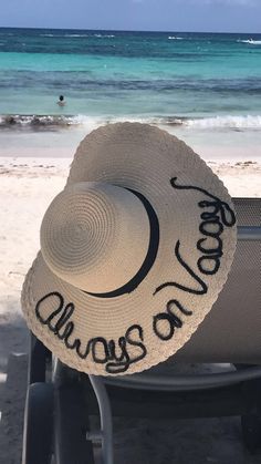 Sun in style with this cute, classic, customized sun hat! These are great for vacations, honeymoons, bachelorette parties, and more! Add fun detail to your trip with a custom hat! These hats are handmade and made to order.  Sayings Available Always on Vacay Hello Sunshine Off Duty Beachin Beach Please Alcohol You Later Beach Babe Beach Bum Do not disturb Bride Wifey Also available in black and white hats (black sequins are used on beige and white hats, white sequins are used on black hats). Blac Beachy Sun Hat For Vacation Travel, Beachy Sun Hat For Travel And Vacation, Fun Brimmed Sun Hat For Vacation, Fun Wide Brim Straw Hat For Vacation, Fun Fedora Sun Hat For Vacation, Fun White Sun Hat For Vacation, Fun Sun Hat For Vacation, Fun Curved Brim Sun Hat For Vacation, Fun Wide Brim Sun Hat For Vacation