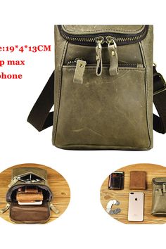 Khaki Mobile Phone Pouch Bag, Portable Khaki Shoulder Bag For Everyday Use, Khaki Shoulder Bag With Mobile Phone Pocket For Outdoor, Brown Outdoor Bags With Pockets, Outdoor Khaki Shoulder Bag With Mobile Phone Pocket, Outdoor Brown Bags With Zipper Pocket, Khaki Mobile Phone Bag For Outdoor, Khaki Outdoor Bag With Mobile Phone Pocket, Brown Bags With Cell Phone Pocket For Daily Use