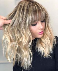 Ombre Hair With Fringe, Blond Pony, Brown Hair Inspiration, Summer Blonde Hair, Blonde Bangs, Ash Blonde Balayage, Blonde Hair With Bangs, Brown Hair With Blonde Highlights