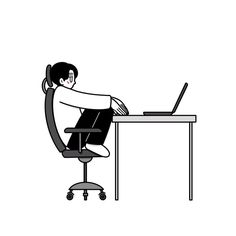 a person sitting at a desk with a laptop