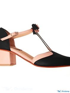 OrcaJump - Womens Plus Size Block Heel Round Toe Elegant Sweet Party Daily PU Leather Buckle Sandals for Spring and Fall - Black Cute Summer Heels For Formal Occasions, Pink Adjustable Heels For Party, Adjustable Pink Heels For Party, Low Heel T-strap Sandals For Summer Party, Spring Evening T-strap Sandals With Closed Toe, Cute Ankle Strap Sandals For Party, Chic Low Heel T-strap Sandals For Party, Chic T-strap Sandals With Low Heel For Party, Black Closed Toe T-strap Sandals For Party