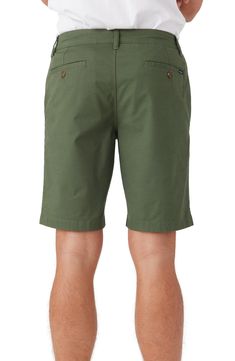 A flat front and classic Bermuda length make these stretchy, breathable cotton shorts a great choice for enjoying sunny days and casual nights. 98% cotton, 2% elastane Machine wash, dry flat Imported Casual Cotton Cargo Shorts, Cotton Comfort Waistband Shorts, Casual Cotton Shorts With Short Inseam, Cotton Cargo Shorts For Summer, Casual Cotton Bermuda Shorts, Cotton Cargo Shorts With Elastic Waistband For Summer, Casual Cotton Bermuda Bottoms, Casual Bermuda Cotton Bottoms, Cotton Cargo Shorts With Elastic Waistband For Spring