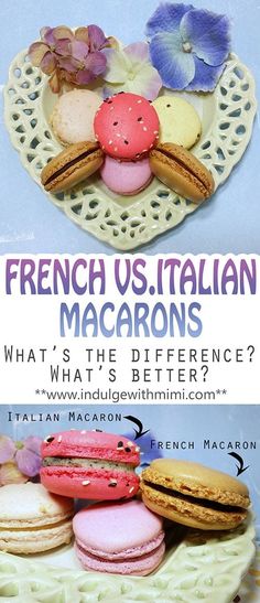 french macarons on a plate with the words what's the differences between them?