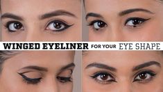 Eyeliner For Your Eye Shape, Eyeliner Hooded, Eye Eyeliner, Eyeliner Shapes, Eyeliner Techniques, Eyeliner For Hooded Eyes, Blusher Makeup