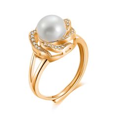 PRICES MAY VARY. Fresh Water Pearl Design--The combination of romance and elegance creates this stunning ring. The ring is set in the center of a 9MM Fresh Water Pearl, surrounded by 5A cubic zirconia, for you to add a dazzling light. Material--Main stone: freshwater pearl; Size adjustable; Material: Copper plated 14K gold; Surrounded by 5A cubic zircon; 100% hypoallergenic, lead-free, nickel free, does not turn black or green, safe for sensitive skin. Occasions--The stylish and luxurious adjust Pearl Jewelry Ring, Best Gift For Wife, Pearl And Diamond Ring, Pearl Design, Bridesmaid Wedding, Handmade Jewelry Gift, Real Pearls, Classic Jewelry, Perfect Engagement Ring