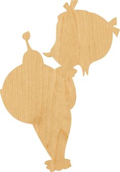 a wooden cutout of a squirrel holding an acorn