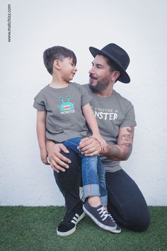 Cute daddy and son outfit Monster shirt gift for dad and boy #daddyandme #fatherson #monstershirt Father Daughter Shirts, Dad And Son Shirts, Father Son Matching Shirts, Camp Shirts, Father And Baby, Daughters Shirt, Family Shirts Matching, Dad Son, Best Bud