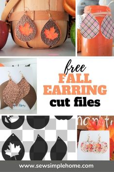 the free fall earring cut files are great for crafts and projects to do with kids