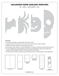 the halloween paper garland templates