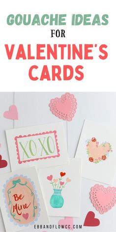 valentine's day cards with the words gouache ideas for valentine's cards