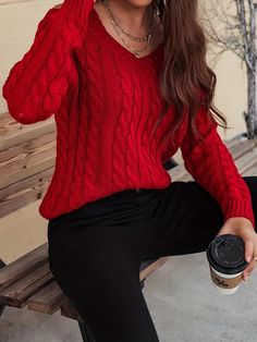 Item ID:JU18575Composition:100% PolyesterMaterial:PolyesterDetails:TwistPatterned:Solid colorSheer:NoCollar Style:V-neckSeasons:AllCare Instructions:Hand WashStyle:CasualFabric Elasticity:Micro ElasticityPrinting Type:No PrintingWeaving Method:Knit Fabric There maybe 1-2 cm deviation in different sizes, locations and stretch of fabrics. Size chart is for reference only, there may be a little difference with what you get. There are 3 kinds of elasticity: High Elasticity (two-sided stretched), Med Junior Hoodies, Layers Outfit, Tank Outfit, Maxi Skirt Outfits, Cold Shoulder Sweater, Argyle Sweater, Red Sweater, Round Neck Sweaters, Ribbed Knit Sweater