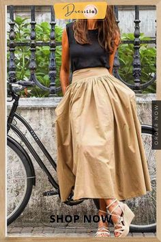 Pleated A Line Skirts Look Boho Chic, Dresses Aesthetic, Looks Street Style, Easy Food, Dresses 2024, A Skirt, Looks Chic, 가을 패션, Looks Style