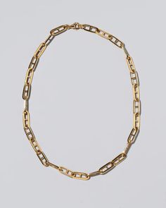 Lightweight Beveled Oval Chain Necklace | Mociun Timeless 14k Gold Oval Link Chain Necklace, Gold-tone Oval Link Cable Chain Necklace, Yellow Gold Link Chain Necklace, 14k Gold Chain Necklace With Solid Link Construction, 14k Gold Oval Link Chain Necklace, Classic 14k Gold Chain Necklace With Chunky Chain, Classic 14k Gold Chunky Chain Necklace, Gold-tone Oval Link Chain Necklace For Everyday, Timeless Chain Necklace With Rectangular Links