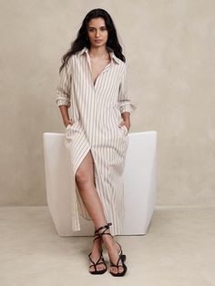 Poplin Maxi Shirtdress | Banana Republic Swim Coverup, Shell Buttons, Shirtdress, Classic Shirt, Cotton Poplin, Banana Republic, Cover Up, Cashmere, Man Shop