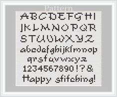 a cross stitch pattern with the alphabet and numbers