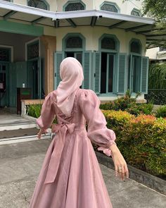 Organza Hijab Dress, Dress Lebaran Hijab, Inspirasi Dress Hijab, Fairy Dress Hijab, Baju Dress Hijab Styles, Outfit Perpisahan, Dress Promnight Hijab, Prom Dresses For Hijabis