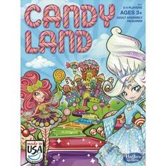 the candy land poster is shown in this image