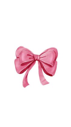 a pink bow on a white background