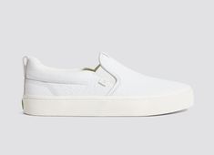 CARIUMA: Women's White Premium Leather Slip-on Sneakers | Slip-On Brazilian Rainforest, White Slip On Sneakers, Leather Sneakers Men, Sneaker Men, Sneakers For Women, White Slip, On Sneakers, Sneaker Brands, White Canvas